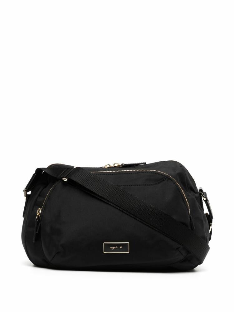 agnès b. logo-patch shoulder bag - Black Cover