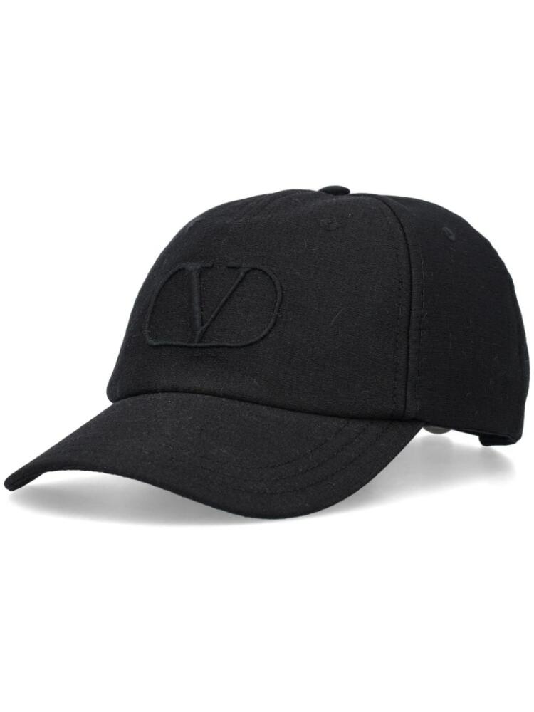 Valentino Garavani VLogo Signature cotton baseball cap - Black Cover