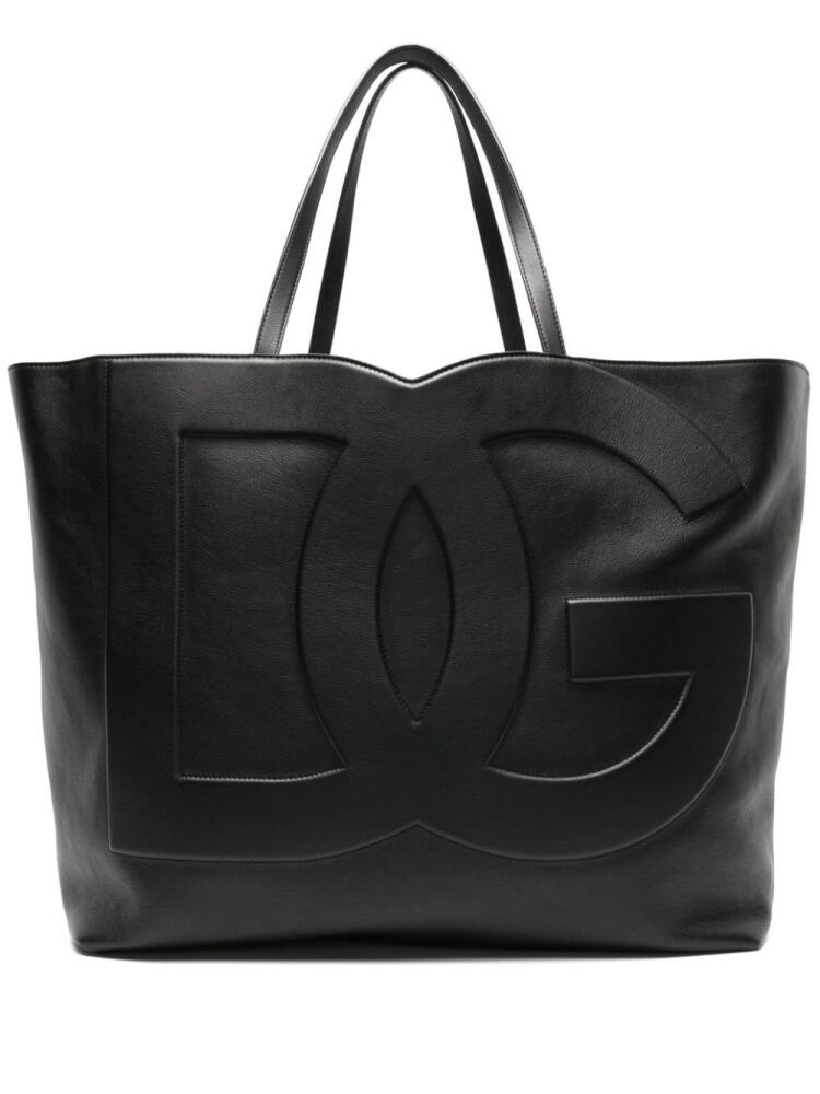 Dolce & Gabbana DG Logo leather tote bag - Black Cover