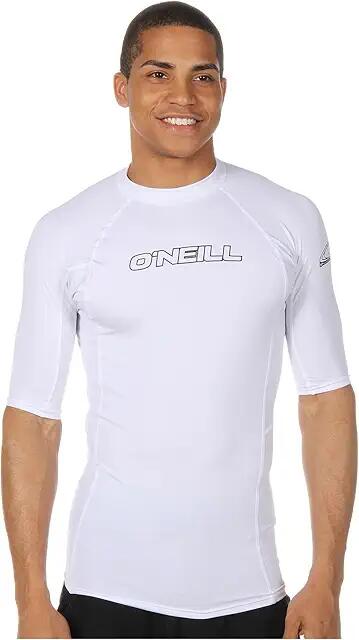 O'Neill Basic Skins S/S Crew (White) Men's Swimwear Cover