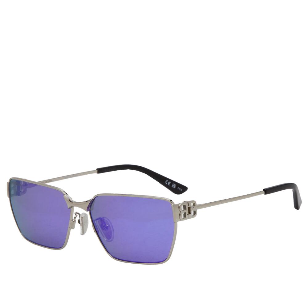 Balenciaga Women's BB0374SK Sunglasses in Shiny Silver Violet Cover