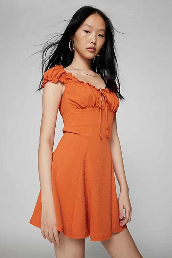 Urban Outfitters UO Blair Mini Dress in Rust Cover