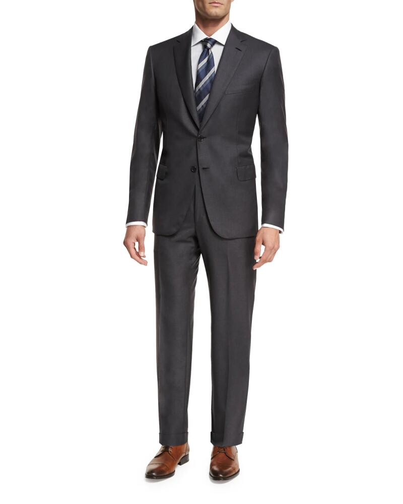 Brioni Essential Virgin Wool Two-Piece Suit, Gray Cover