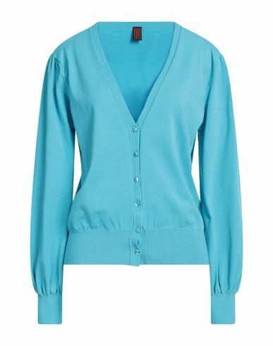 Stefanel Woman Cardigan Turquoise Viscose, Polyester Cover