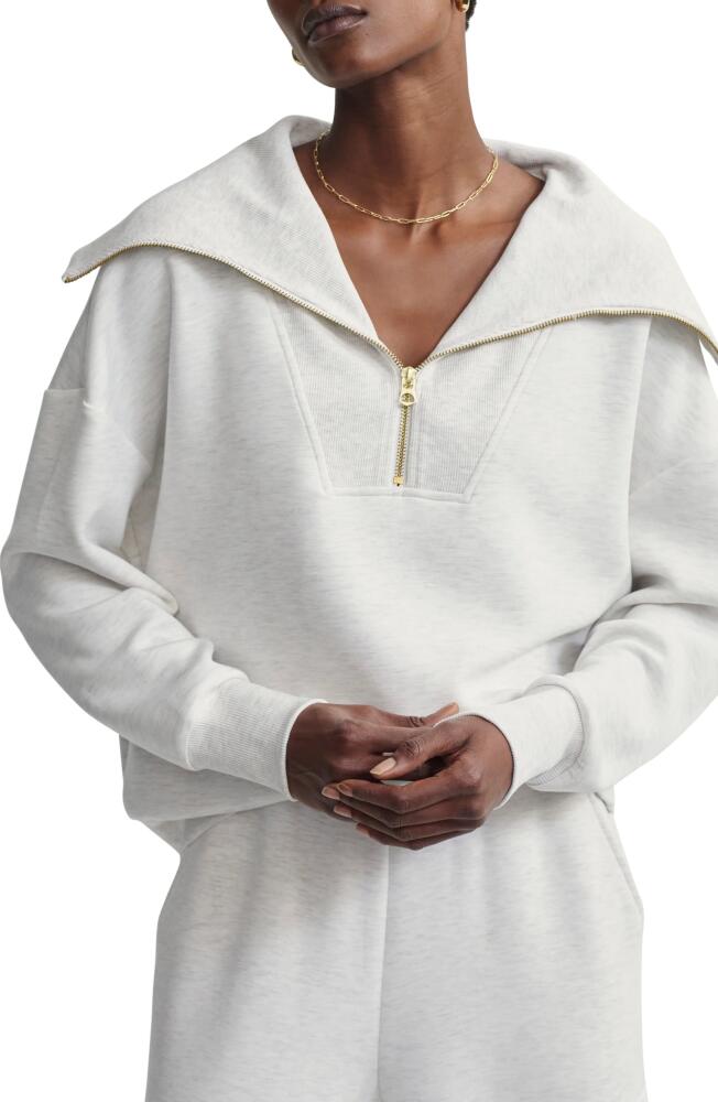 Varley Catherine Half Zip Sweatshirt in Ivory Marl Cover