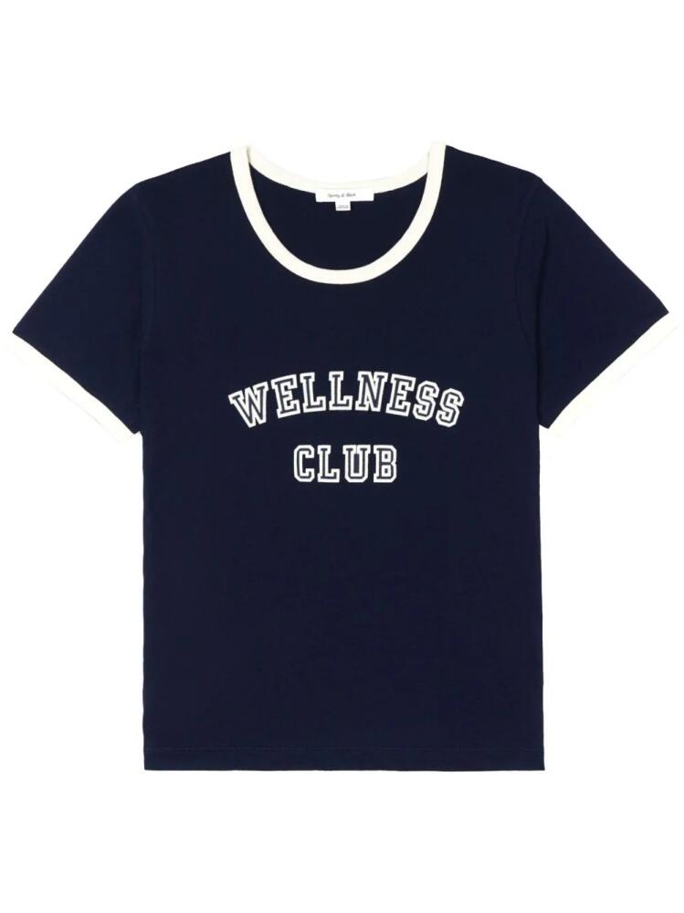 Sporty & Rich Wellness Club motif-print T-shirt - Blue Cover