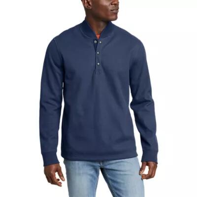 Eddie Bauer Men's Faux Shearling-Lined Thermal Henley Cover