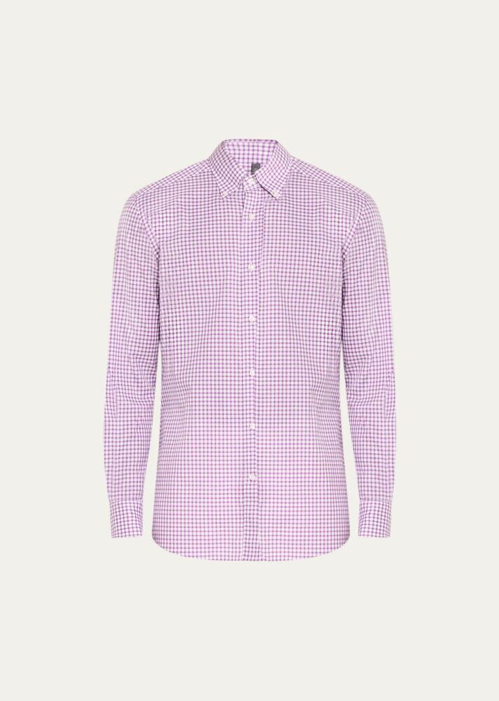 Bergdorf Goodman Men's Cotton Gingham Check Sport Shirt Cover