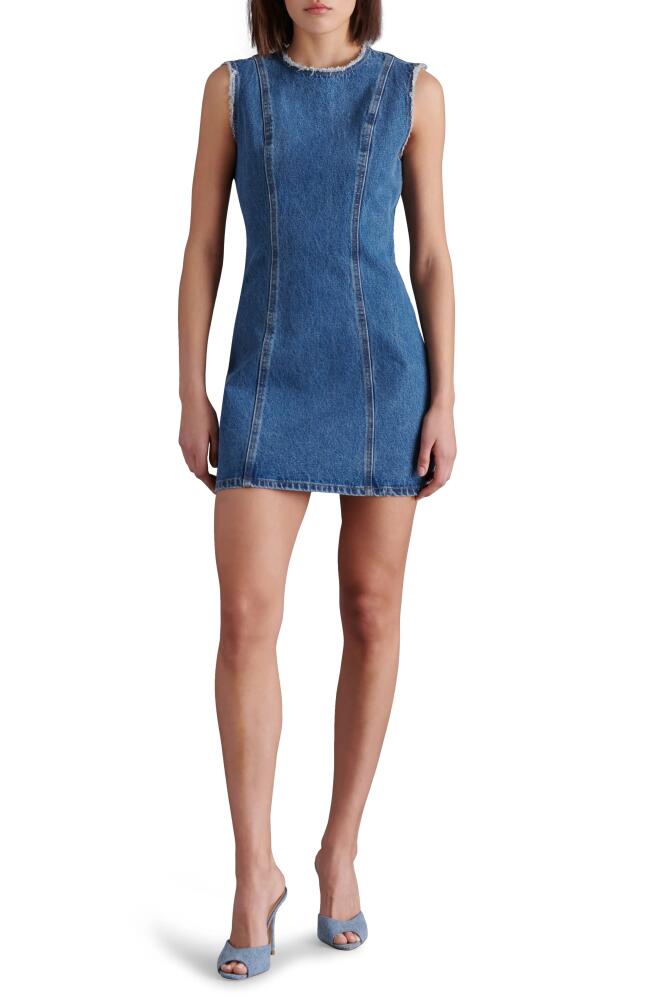 Steve Madden Solara Raw Trim Denim Minidress in Blue Denim Cover