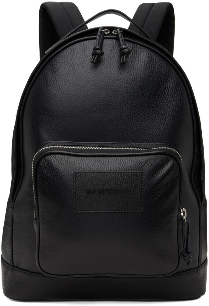 Emporio Armani Black Rounded Backpack Cover