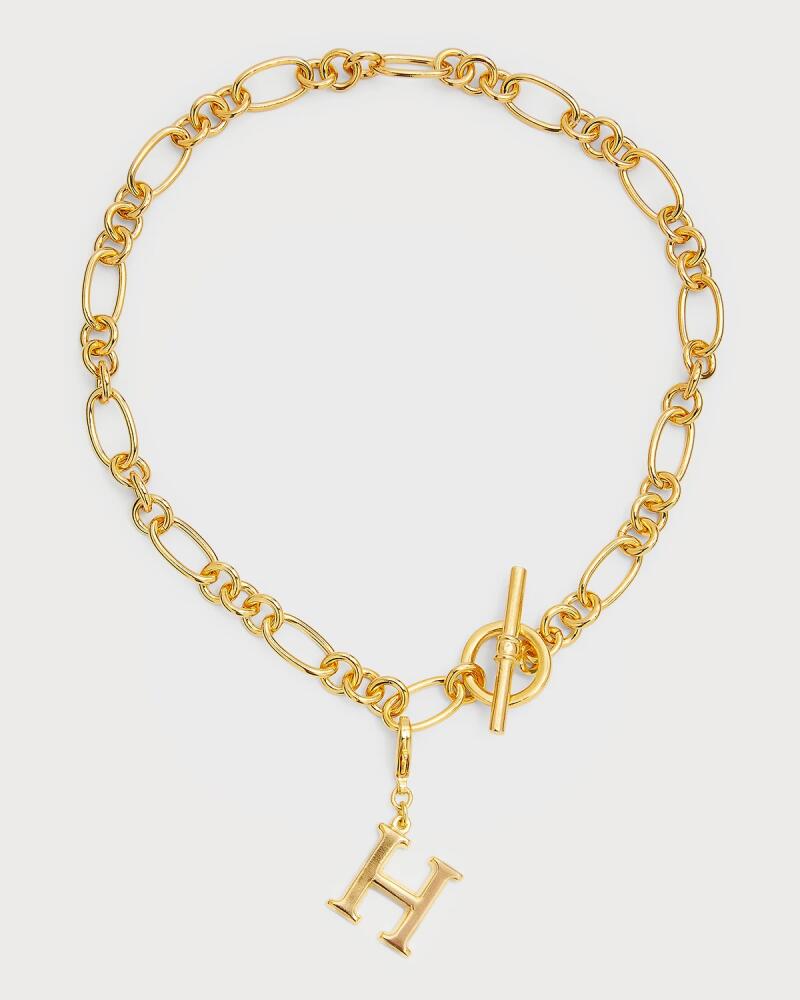 Ben-Amun Link Brass Chain Necklace with Initial Charm Cover