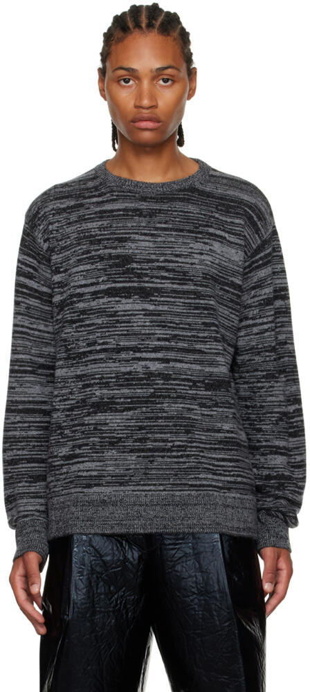 Dries Van Noten Gray Crewneck Sweater Cover