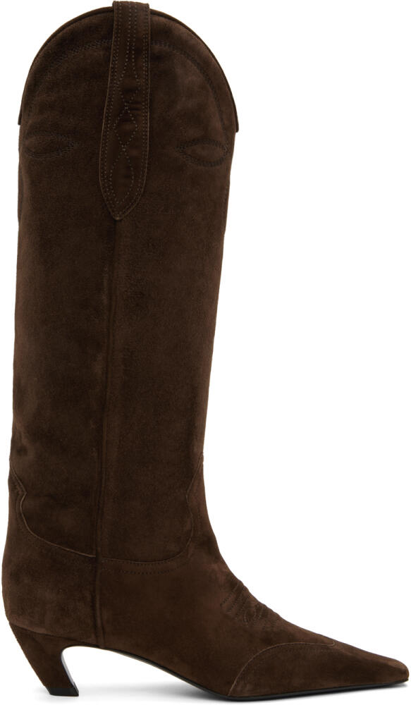 KHAITE Brown Dallas Boots Cover