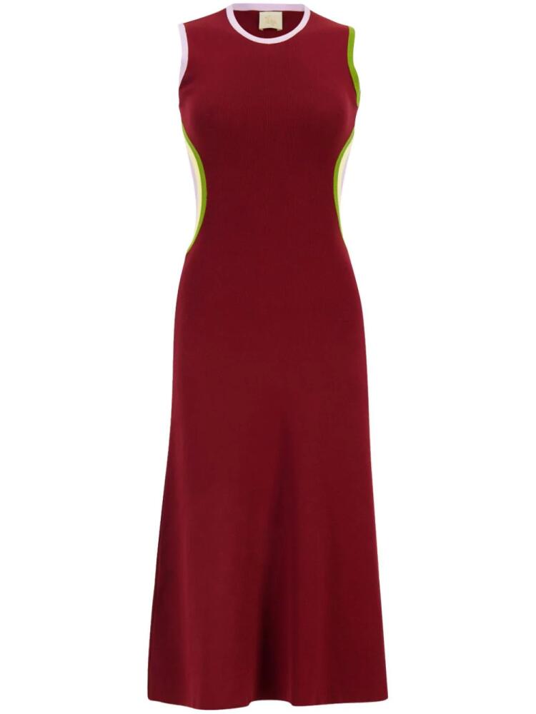 PAULA cut-out knitted dress - Red Cover