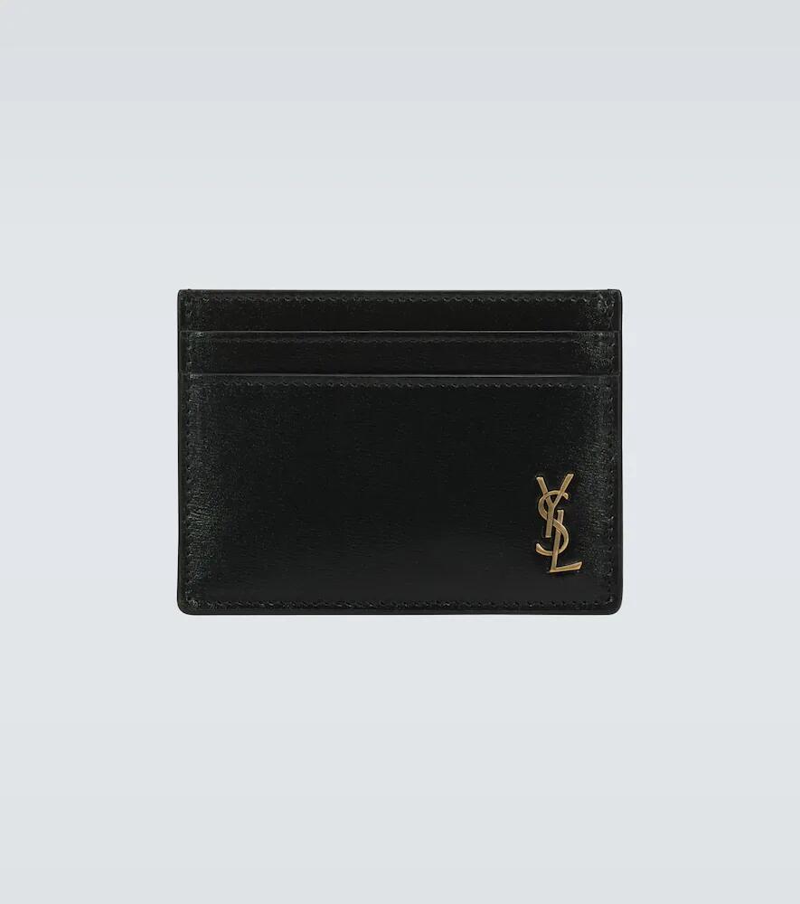 Saint Laurent Tiny Cassandre leather card holder Cover