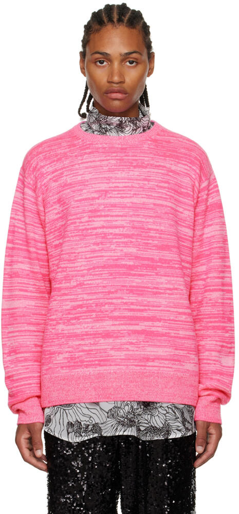 Dries Van Noten Pink Crewneck Sweater Cover