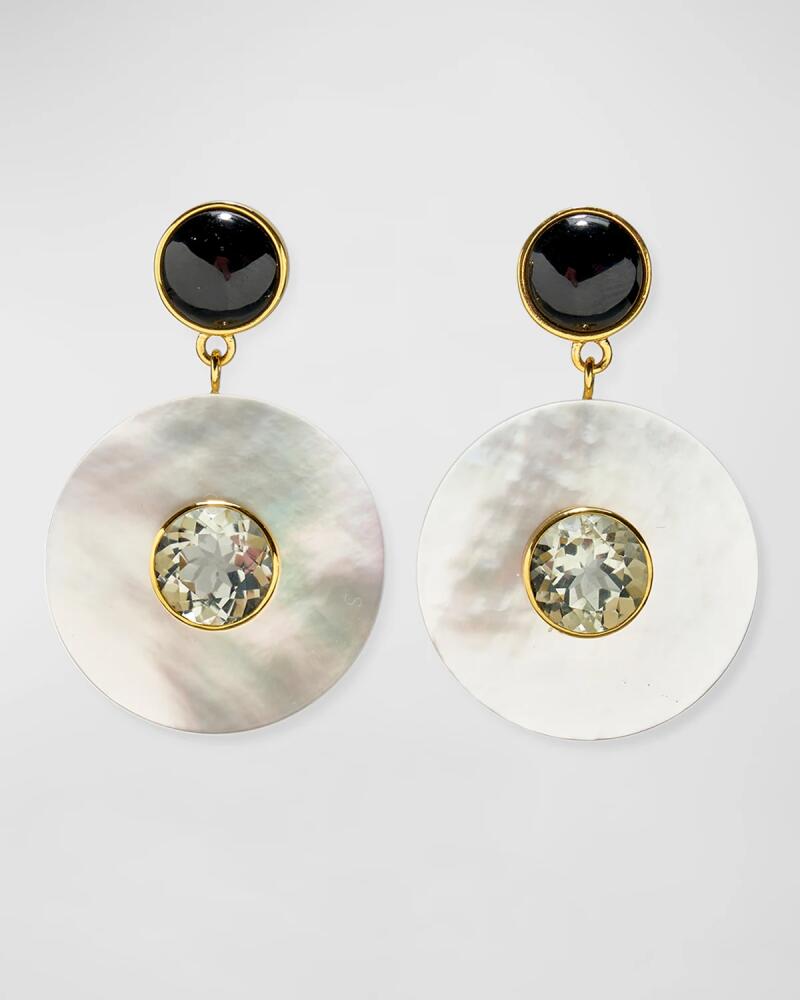 Lizzie Fortunato TAJ DISC EARRINGS IN MOTHER OF PEARL Cover