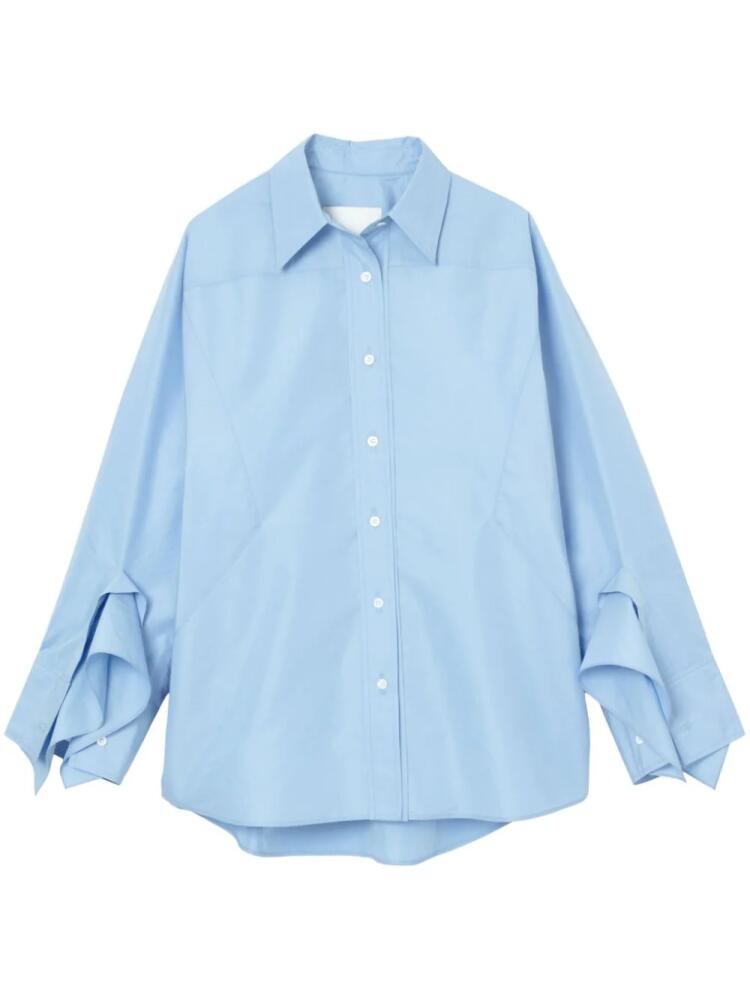 3.1 Phillip Lim draped-cuff poplin shirt - White Cover