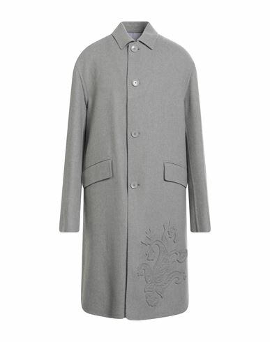 Etro Man Coat Grey Virgin Wool Cover