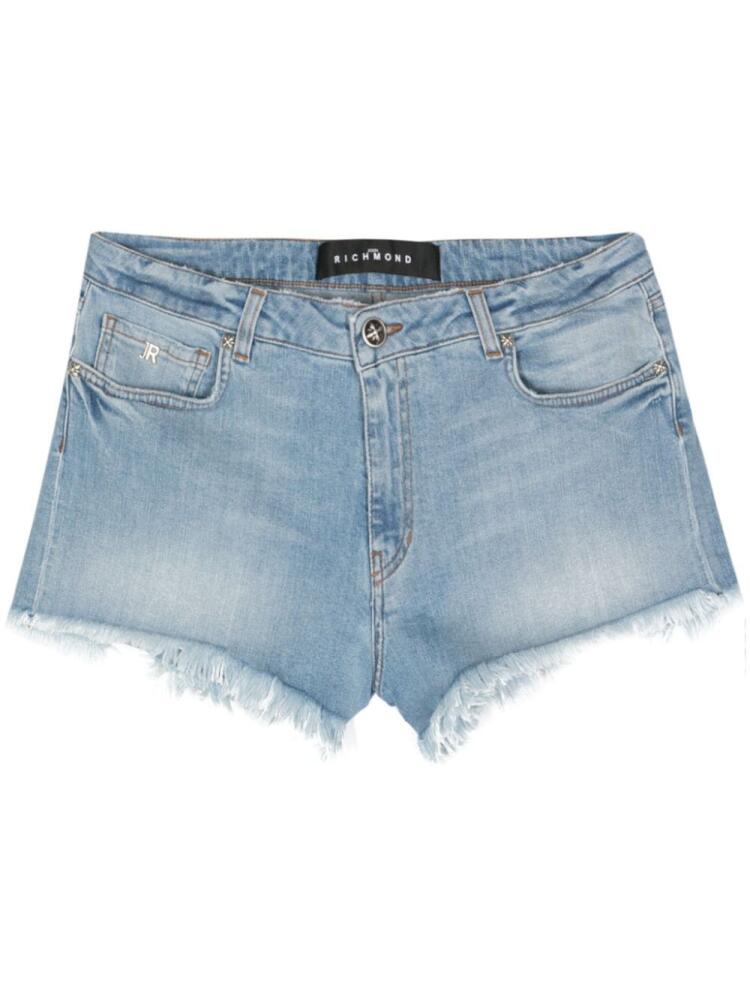 John Richmond logo-print denim shorts - Blue Cover