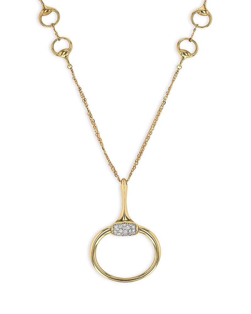 Alberto Milani 18K Yellow Gold Via Caneva Diamond Horsebit Pendant Necklace, 24 Cover