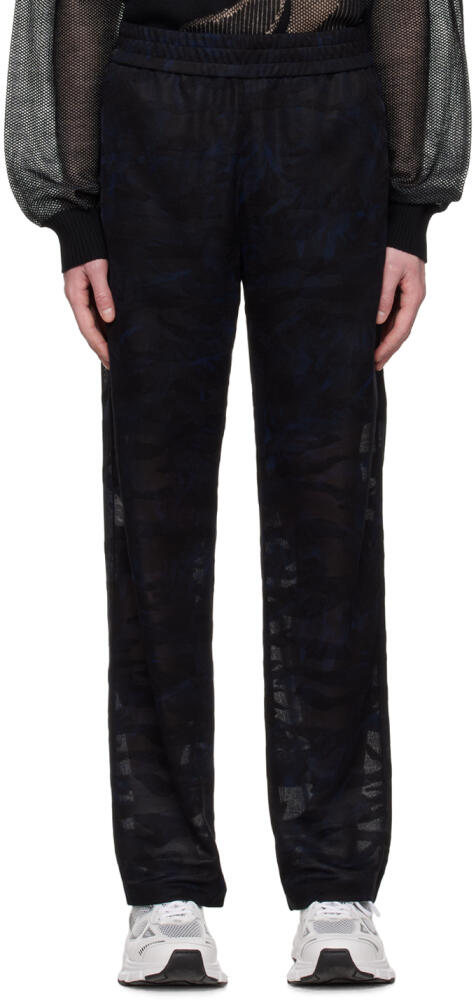 Feng Chen Wang Black Camouflage Trousers Cover