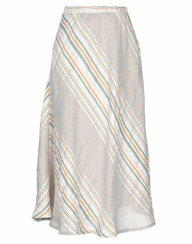 Roberto Collina Woman Midi skirt Khaki Viscose, Linen, Silk Cover