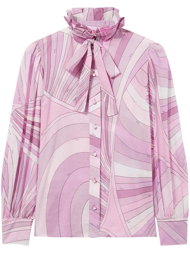 PUCCI Iride-print cotton blouse - Pink Cover