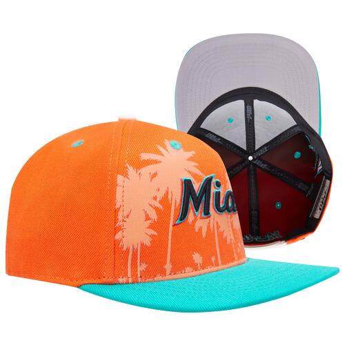 Pro Standard Marlins Homage to Home Wool Snapback - Adult Orange/Seafoam Cover