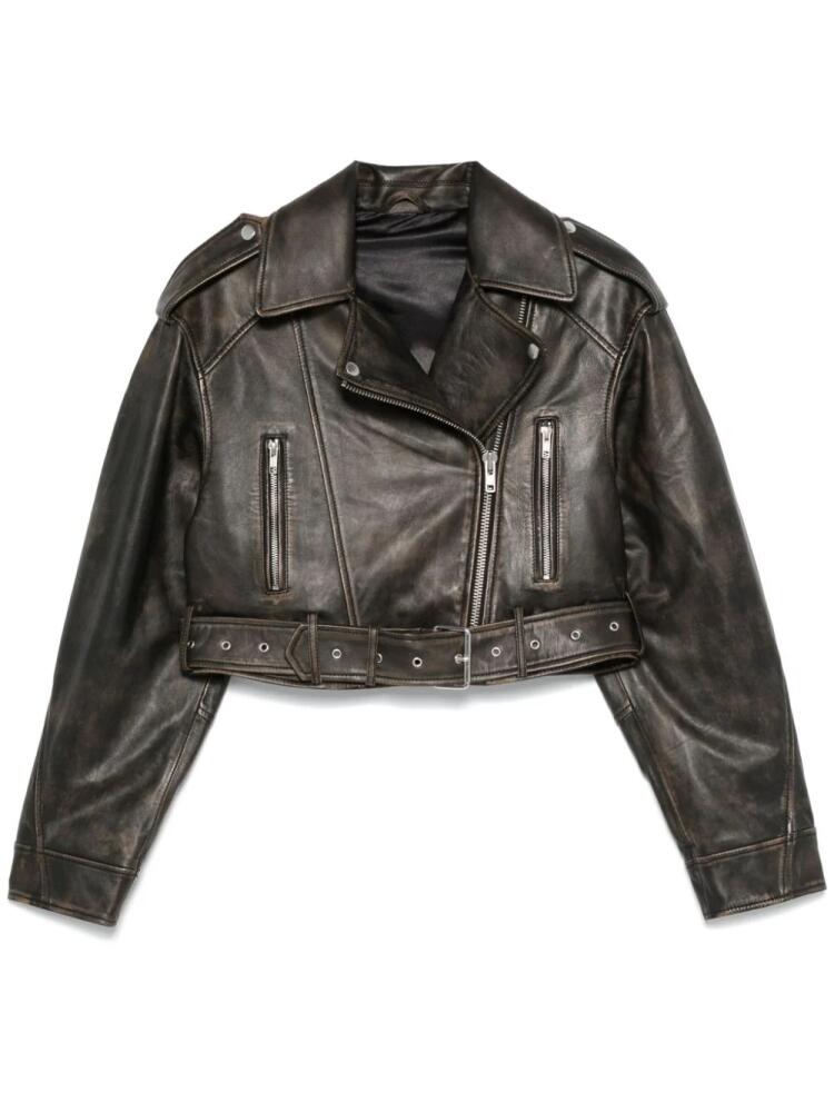 S.W.O.R.D 6.6.44 leather biker jacket - Black Cover