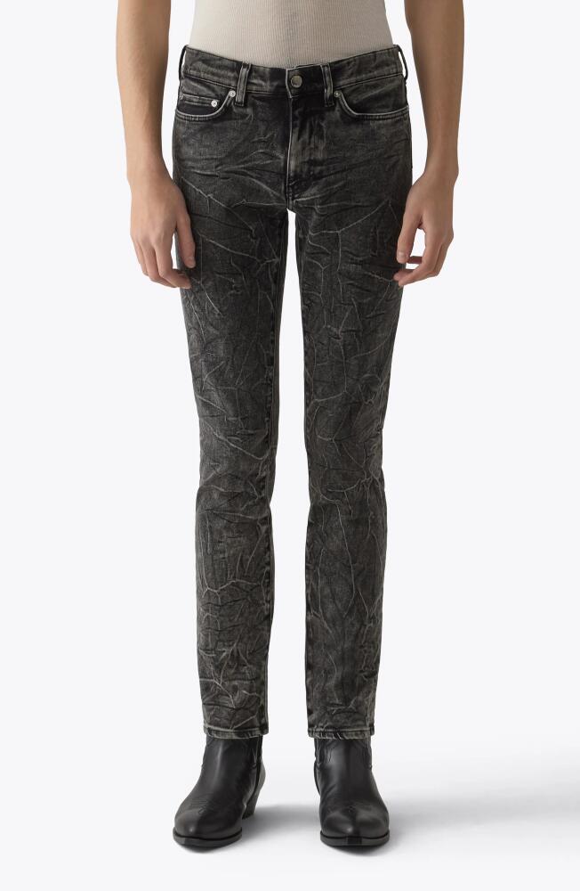 BLK DNM Acid Wash Skinny Jeans in Shadow Cover