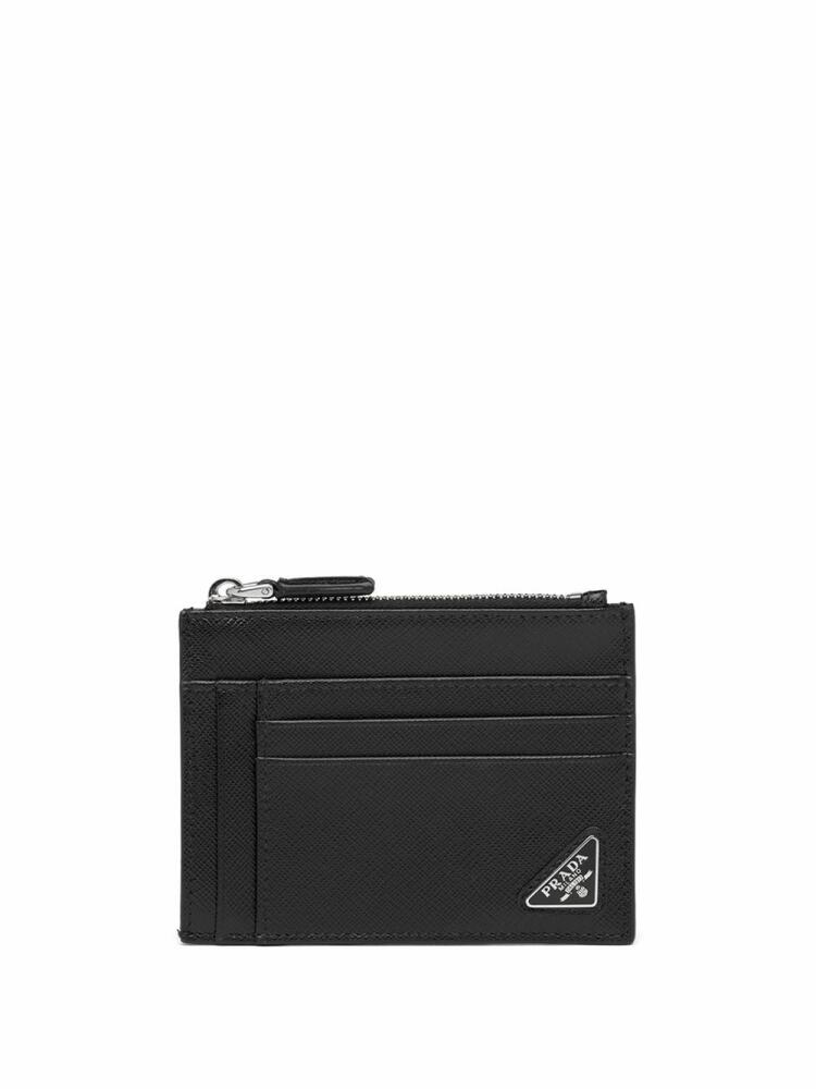 Prada triangle logo cardholder - Black Cover