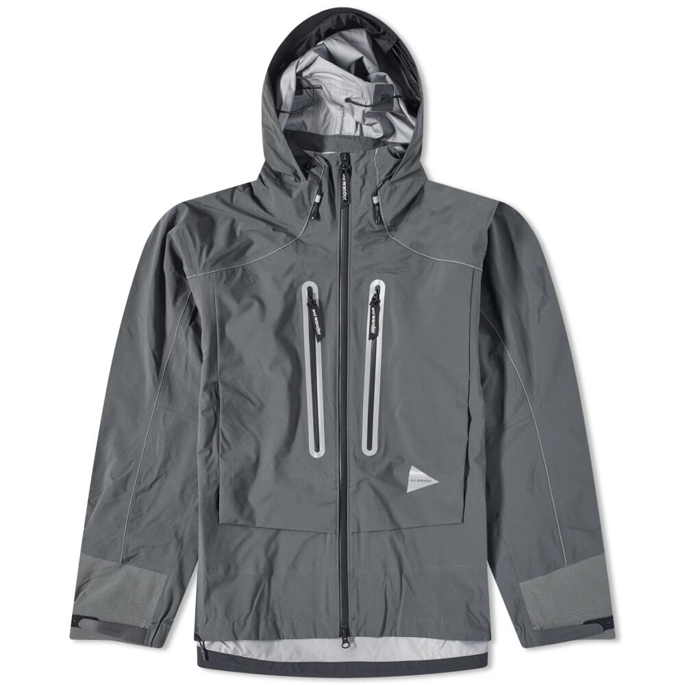 And Wander Men's Pertex Shield Rain Jacket in Dark Grey Cover