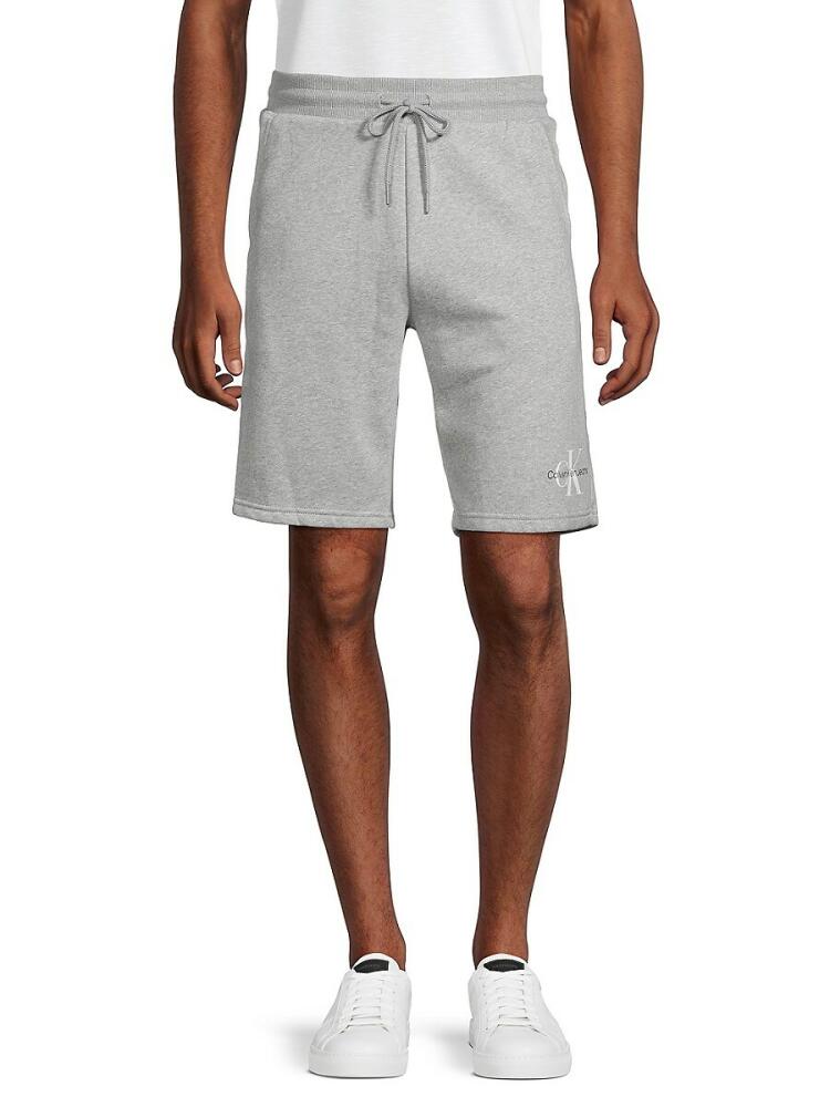 Calvin Klein Men's Drawstring Fleece Shorts - Grey Cover