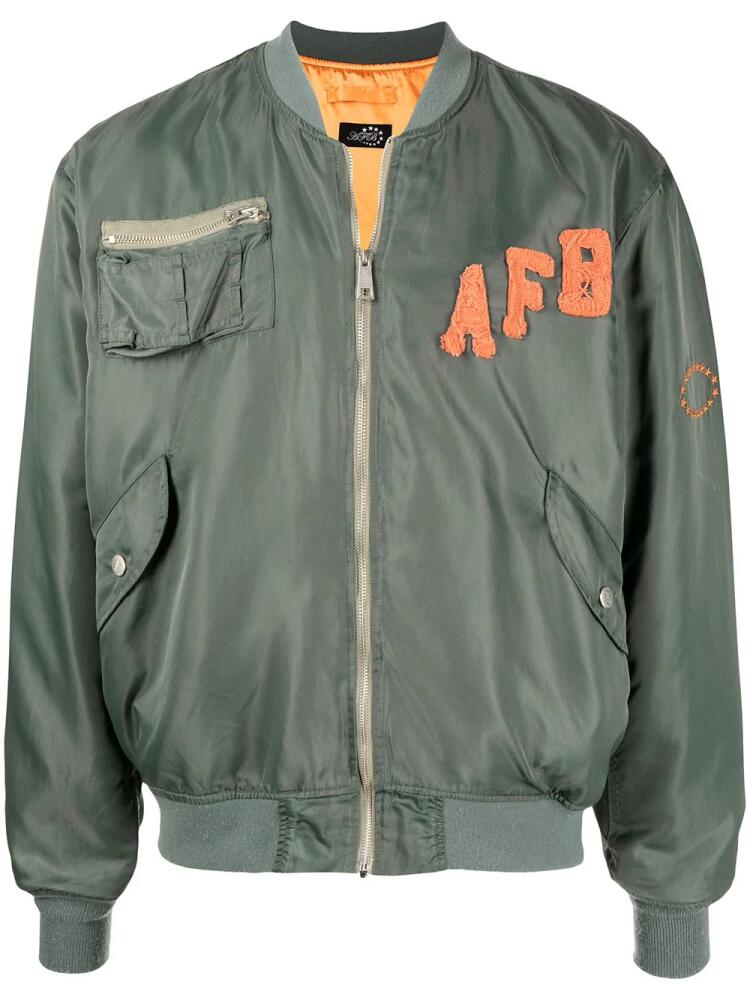 AFB multi-patch bomber jacket - Green Cover