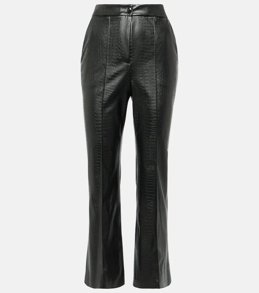 Max Mara Queva faux leather flared pants Cover