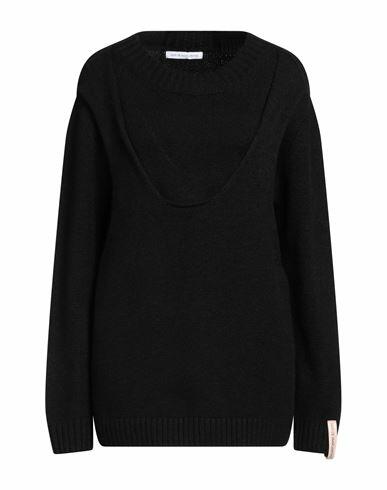 Mar De Margaritas Woman Sweater Black Acrylic, Polyamide, Polyester, Viscose, Wool Cover