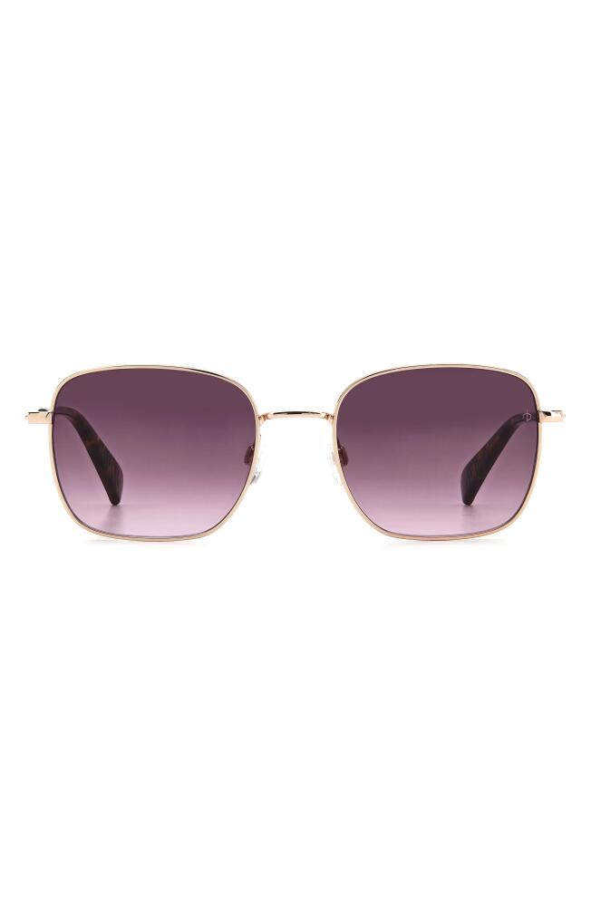 rag & bone 52mm Gradient Square Sunglasses in Red Gold/Grey Shaded Pink Cover