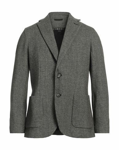 Circolo 1901 Man Blazer Military green Cotton, Elastane Cover