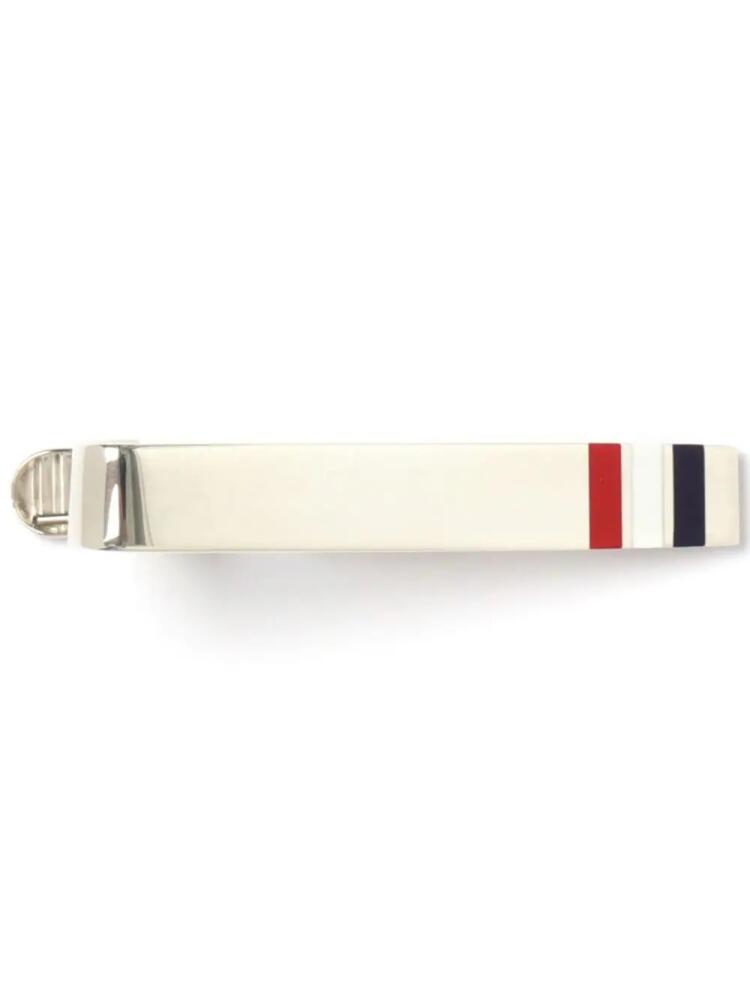 Thom Browne RWB-stripe sterling-silver tie bar Cover