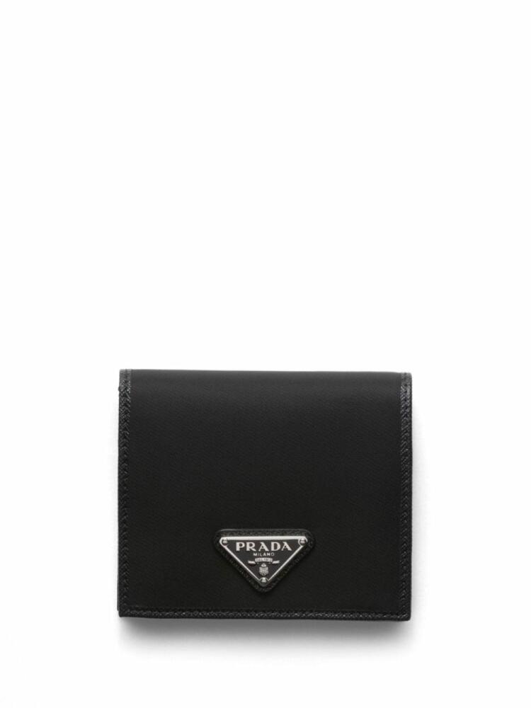 Prada logo-plaque bi-fold wallet - Black Cover