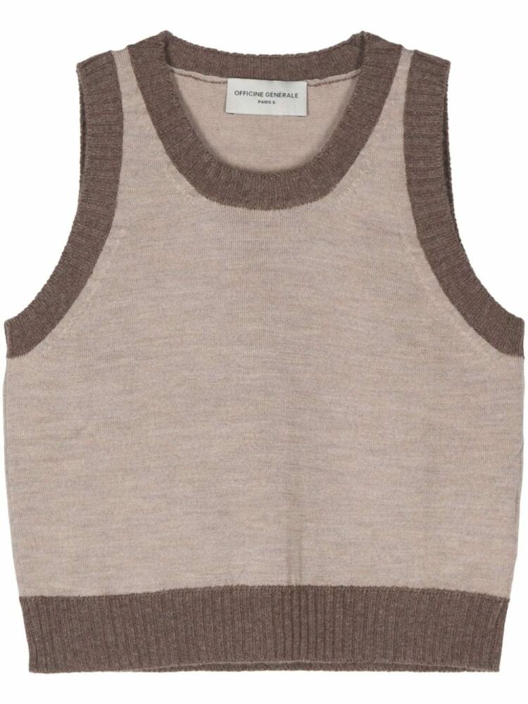 Officine Generale Gabriela virgin wool tank top - Neutrals Cover