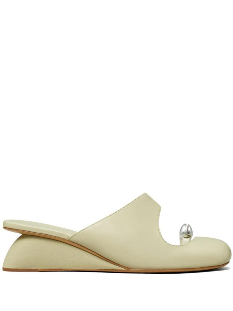 Tory Burch pierced 45mm wedge mules - Neutrals Cover