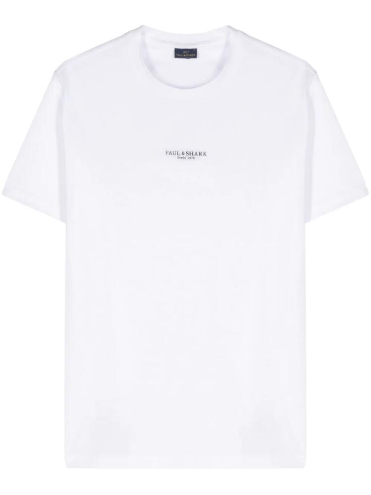 Paul & Shark logo-print cotton T-shirt - White Cover