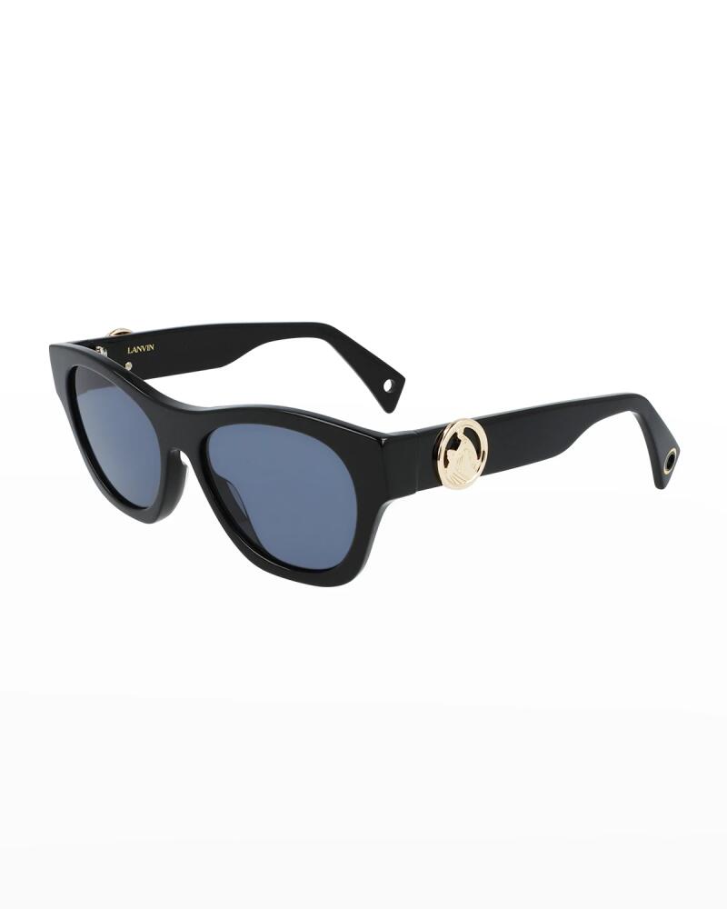 Lanvin Mother & Child Logo Rectangle Acetate Sunglasses Cover