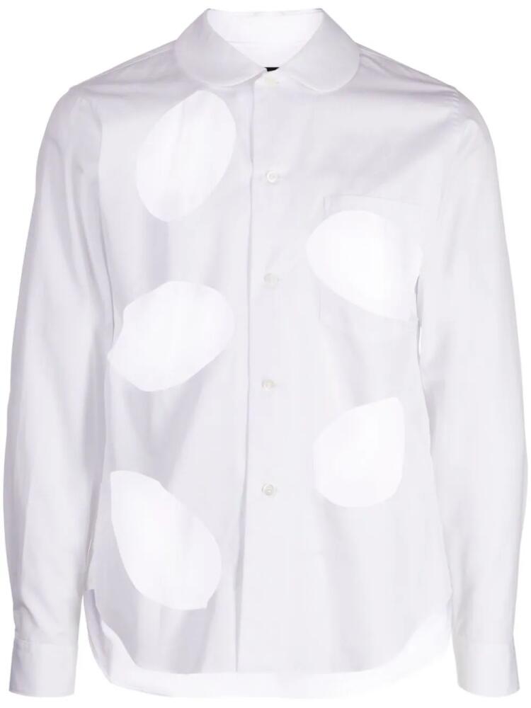 Black Comme Des Garçons cut-out detailed cotton shirt - White Cover