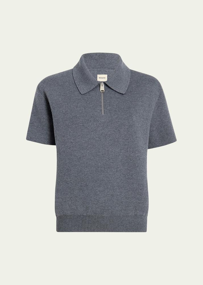 Khaite Gulliame Zip-Up Polo Top Cover