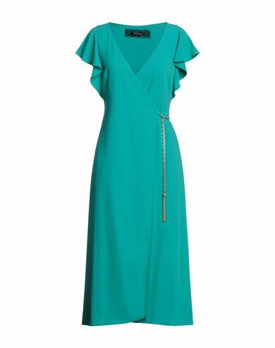 Patrizia Pepe Sera Woman Midi dress Emerald green Polyester, Elastane Cover