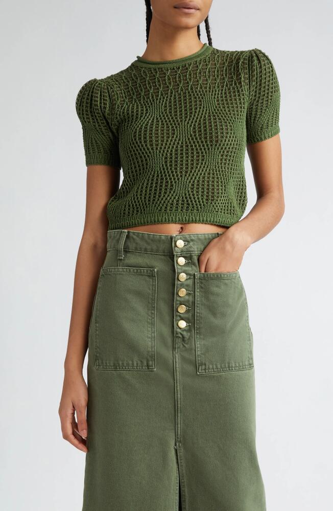 Ulla Johnson Capri Crop Sweater in Juniper Cover