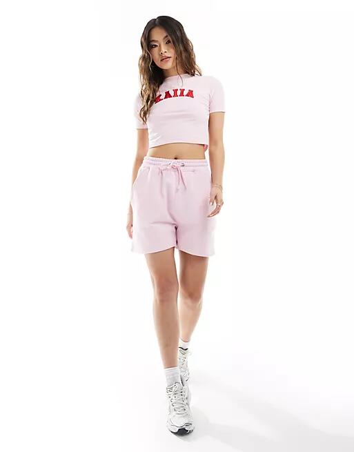 Kaiia sweatshirt fabric shorts in pink - part of a set Cover